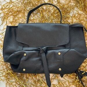 Annabel Ingall Black Leather Annie satchel handbag